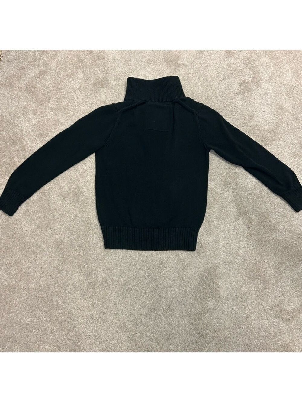 Men’s American Eagle Black Button Zip Collar Cotton Knit Pullover Sweater XS🇨🇦 - Picture 3 of 10